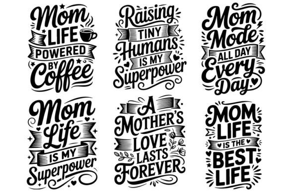 10 Mom Quotes SVG Bundle, Mom Life SVG