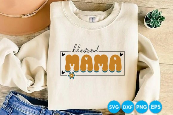 Blessed Mama Retro SVG Design