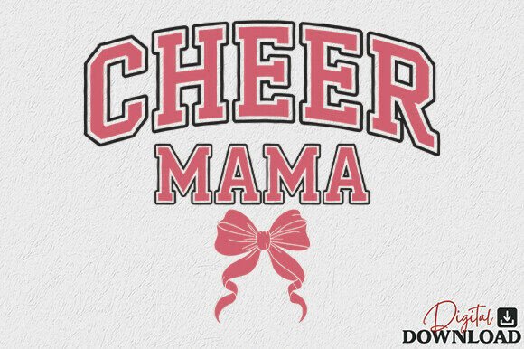 Coquette Cheer Mama SVG for Mother’s Day Embroidery
