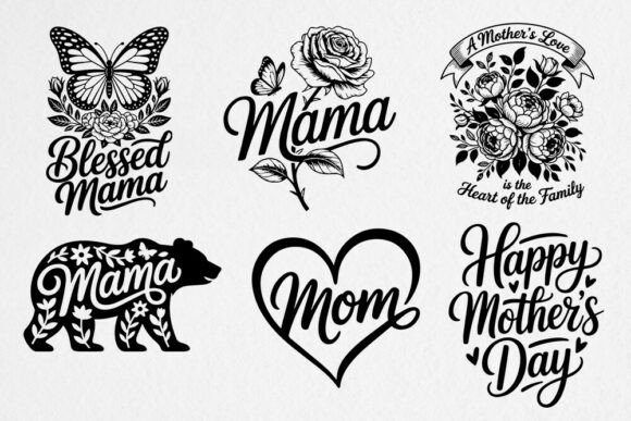 Mama Mom Quotes SVG Bundle
