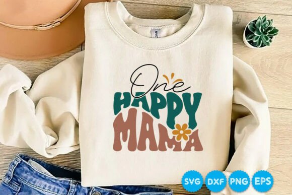 One Happy Mama Retro SVG Design