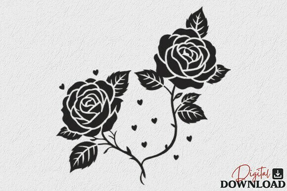 Rose Silhouette SVG Mom Mama Mother